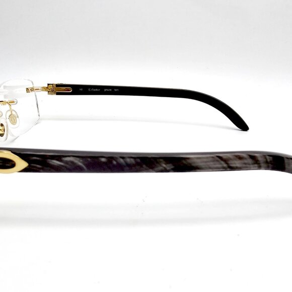 NEW! Cartier Black Buffalo Horn Glasses CT00490 - Picture 6 of 15